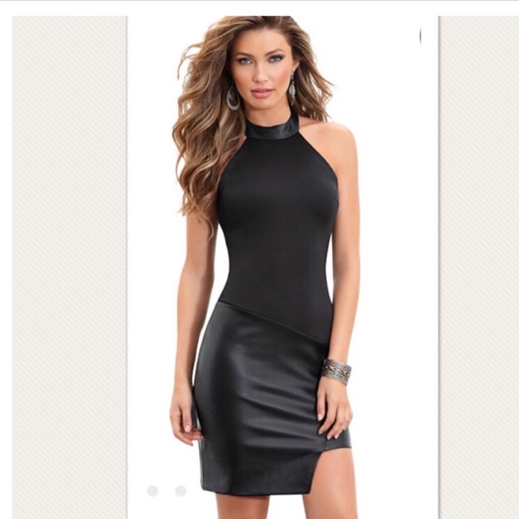 VENUS Dresses & Skirts - Venus Faux Leather Skirt Dress